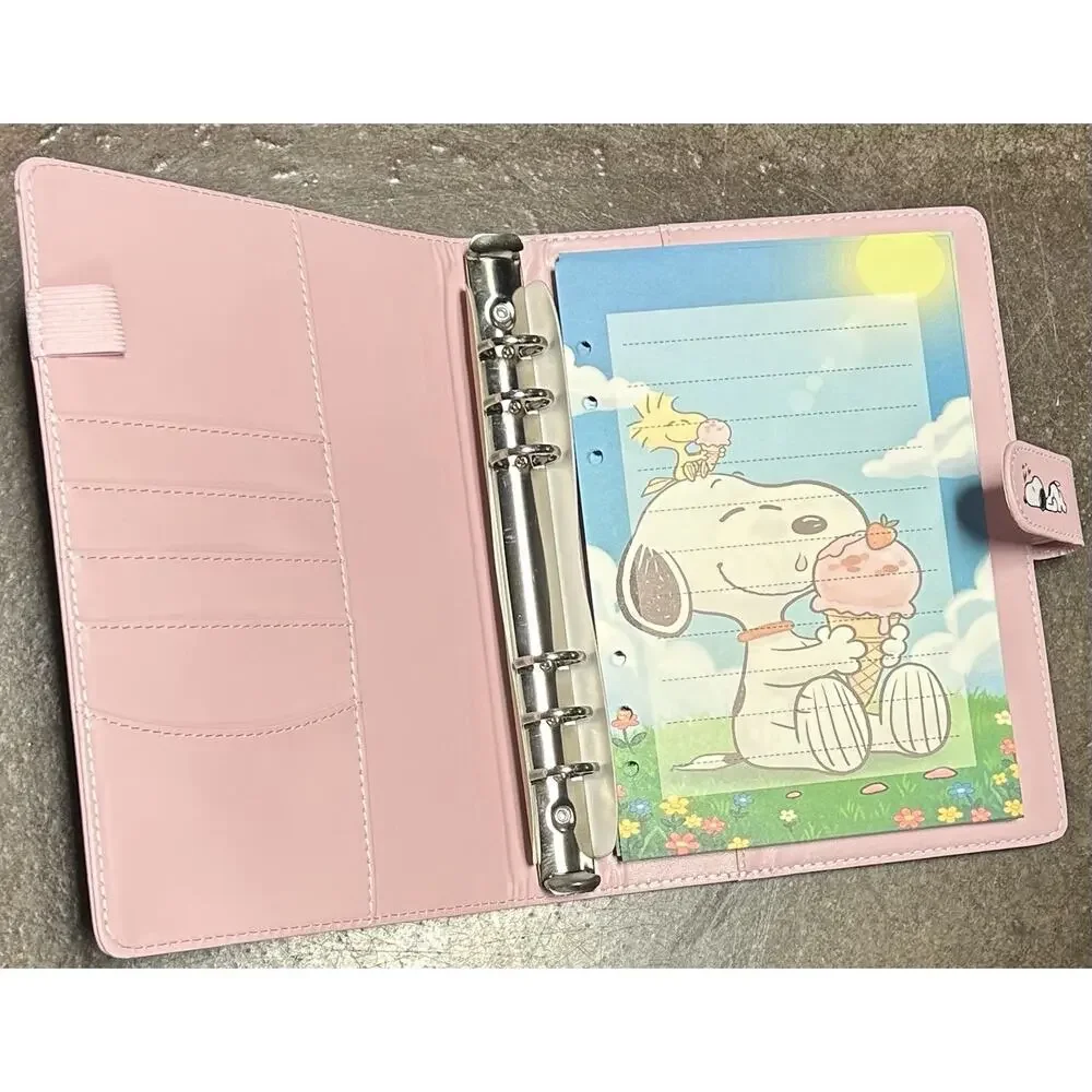 Peanuts Snoopy A5 Binder w/ matching paper and tote bag.